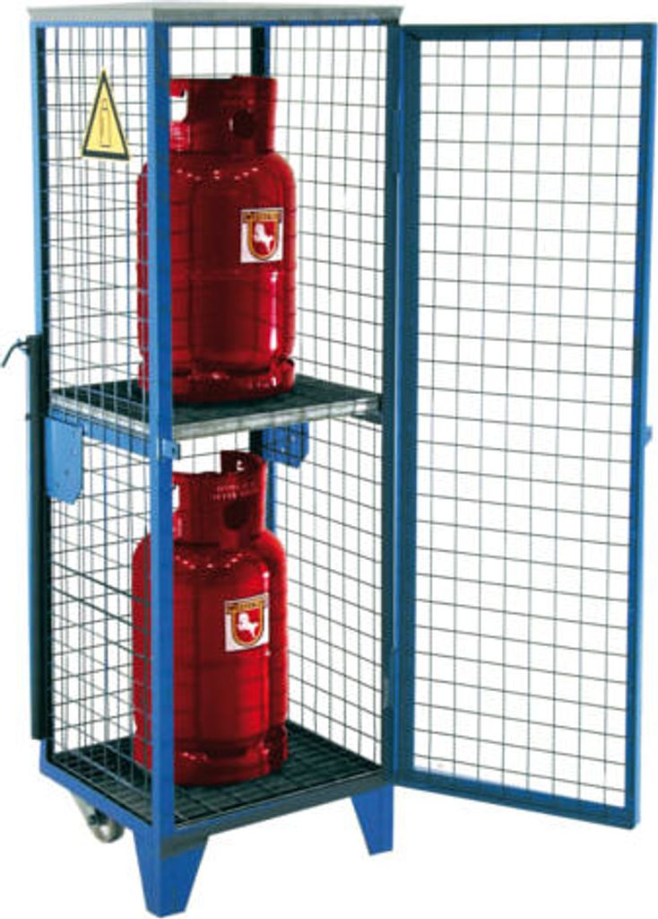 Bauer Gasflaschen-Depot GFD-R 2, Feuerrot, 2 Türen, Drahtgitter für 2x 11 kg-Gasflaschen