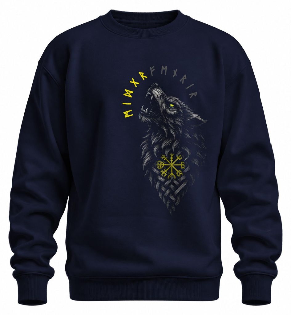 Wikinger Wolf Vegvisir Nordische Runen Kompass Mythologie Produktbild 