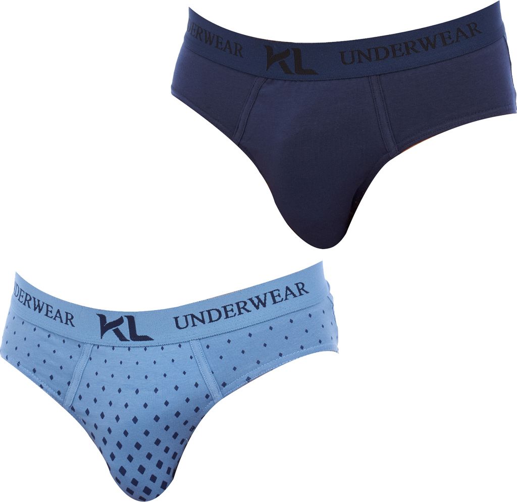 Kisses&Love Pack-2 Basic Slips aus atmungsaktivem Stoff KLS2 für Herren