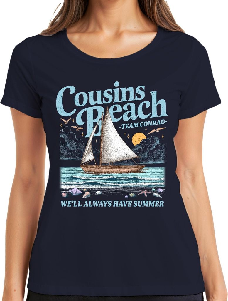 Cousins Beach We'll Always Have Summer I Got Pretty Damen T-Shirt, Navy, XXL