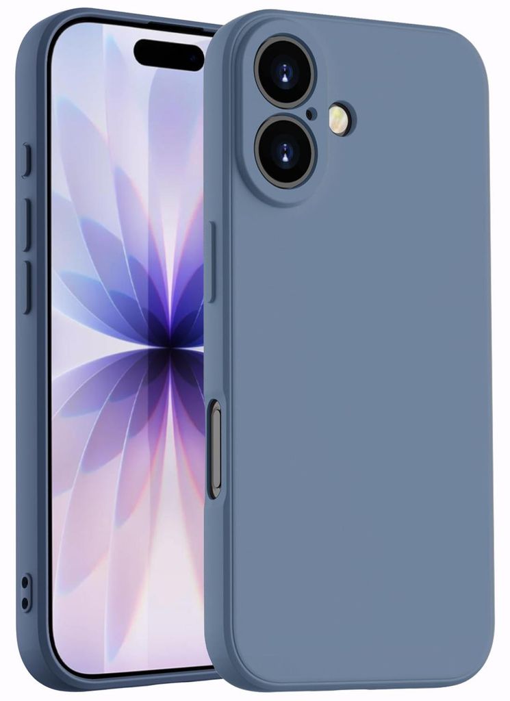 Hülle für iPhone 17, Slim Liquid Silikon Gel Gummi Stoßfest Schutzhülle Grau