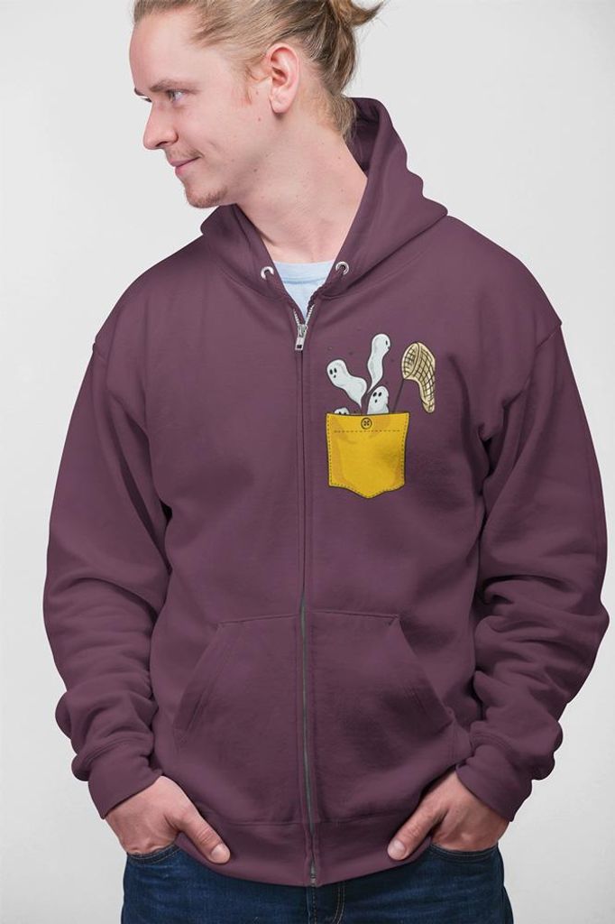 D&B Uni Hoodie ZIPPO00013 Ghost Braun-Größe XL
