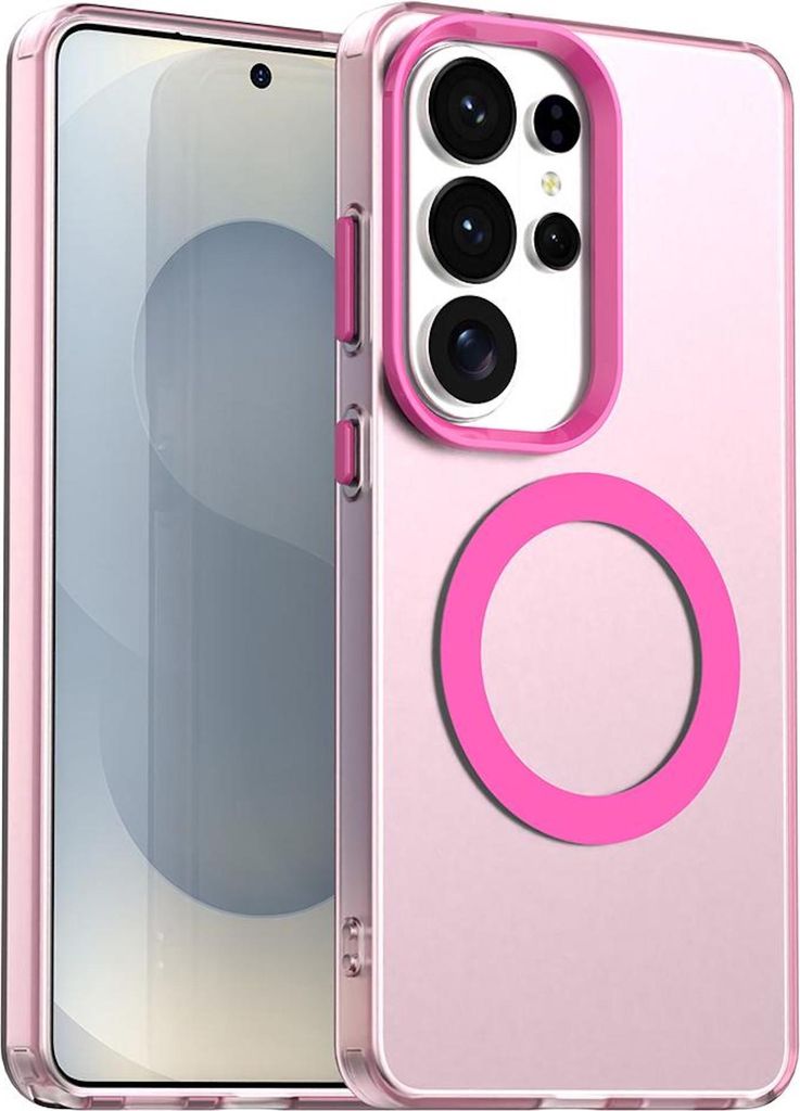MagSafe Handy Hülle für Samsung Galaxy S26 Ultra Candy Design TPU PC Case Pink