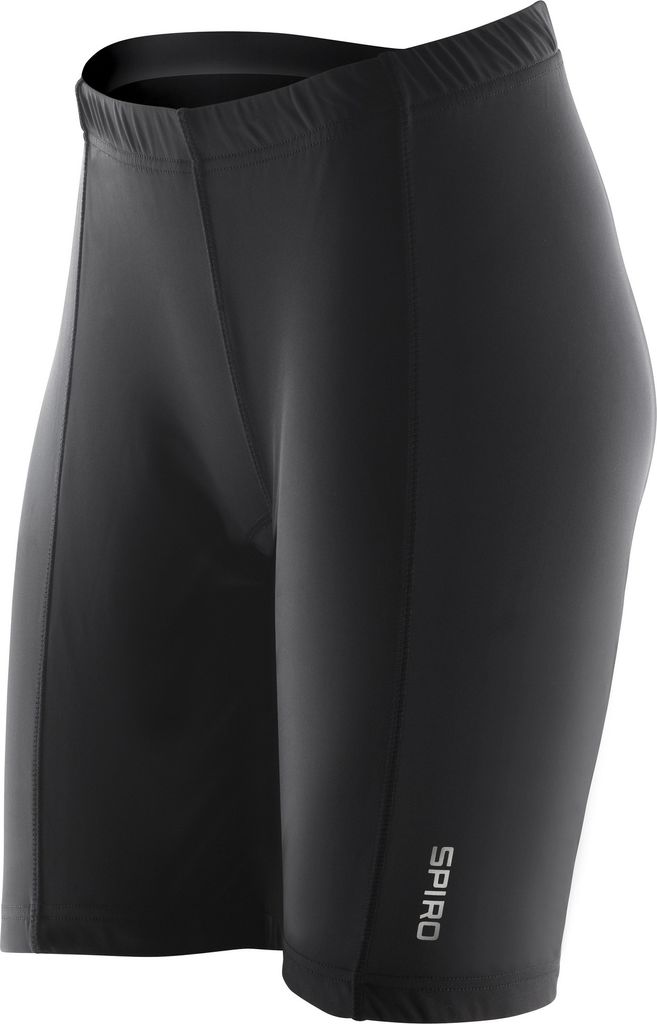 Spiro Damen Sport-Shorts/ Sport-Tights / Fahrradhose RW1481 (Medium) (Schwarz)