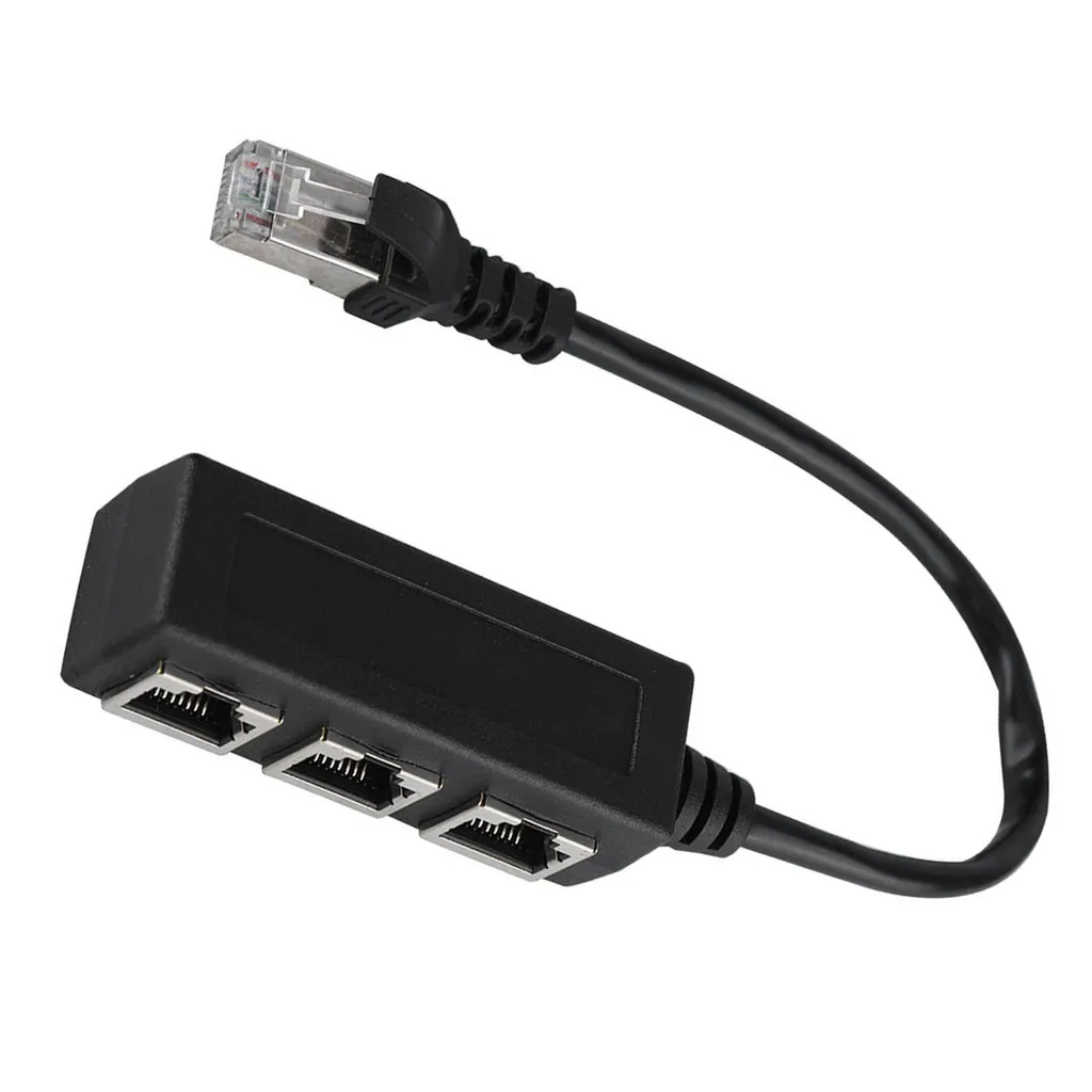 Prolunga Ethernet Splitter 1 Maschio 3 Femmine per Reti LAN Cat6