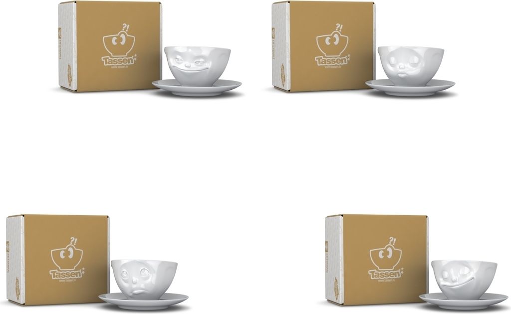 Fiftyeight Tassen-Set 4-tlg. 200 ml Nr 032 weiß Kaffeetassen