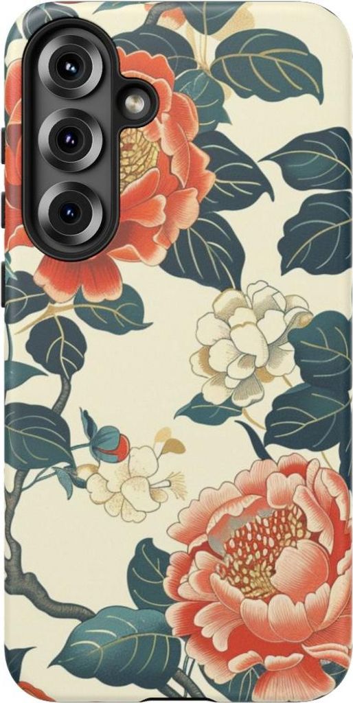 Vintage-Pfingstrosen im floralen Muster – Hülle Kompatibel mit Samsung Galaxy S25 Plus