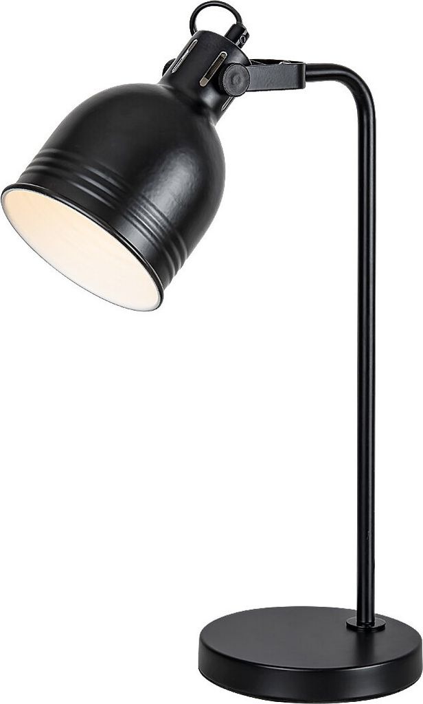 Rabalux 2240 Tischleuchte Flint, E14, schwarz, rund, Industriell, ø140mm