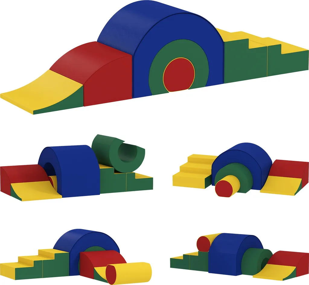 Set de Jeux d'Intérieur pour Enfant : Blocs de Motricité en Mousse Colorés