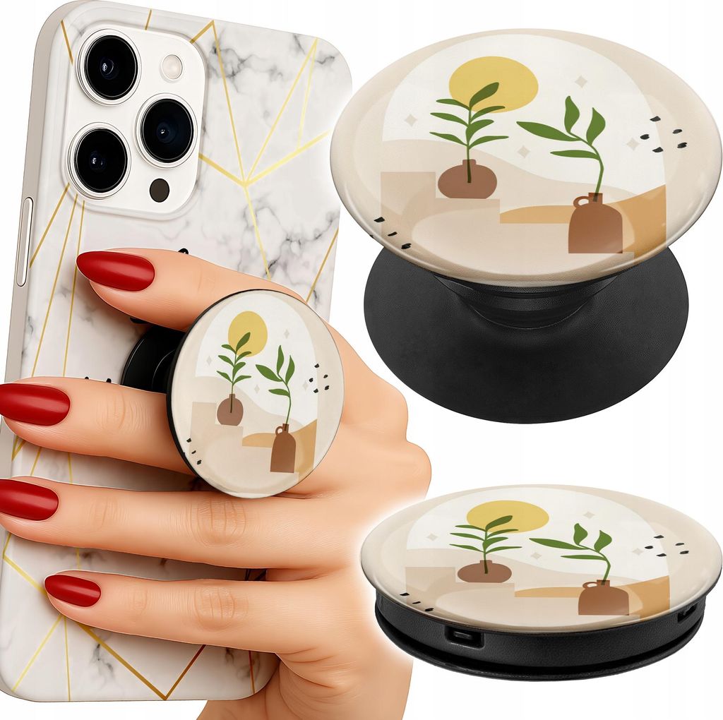 Držák telefonu Popsocket na prsty / držák na květiny v Obrázek produktu 