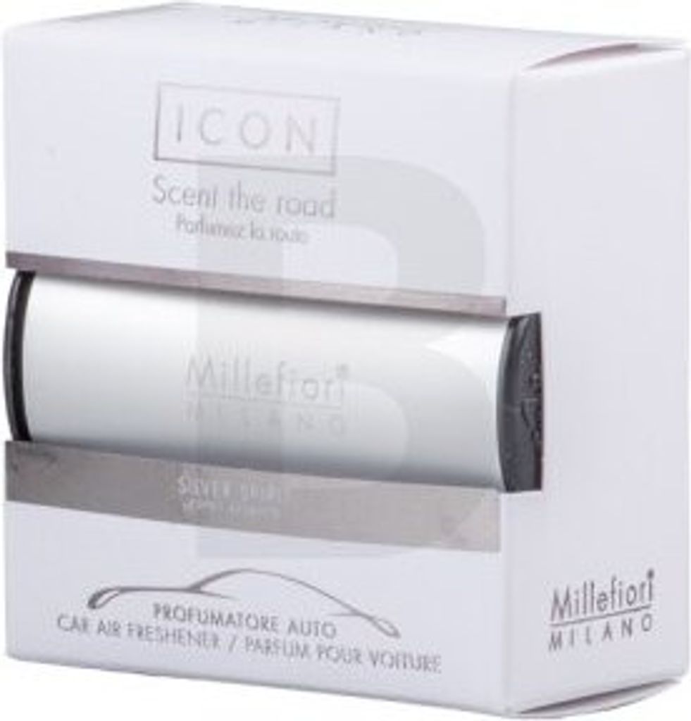 Millefiori Milano Icon Car Air Freshener Silver Spirit Classic