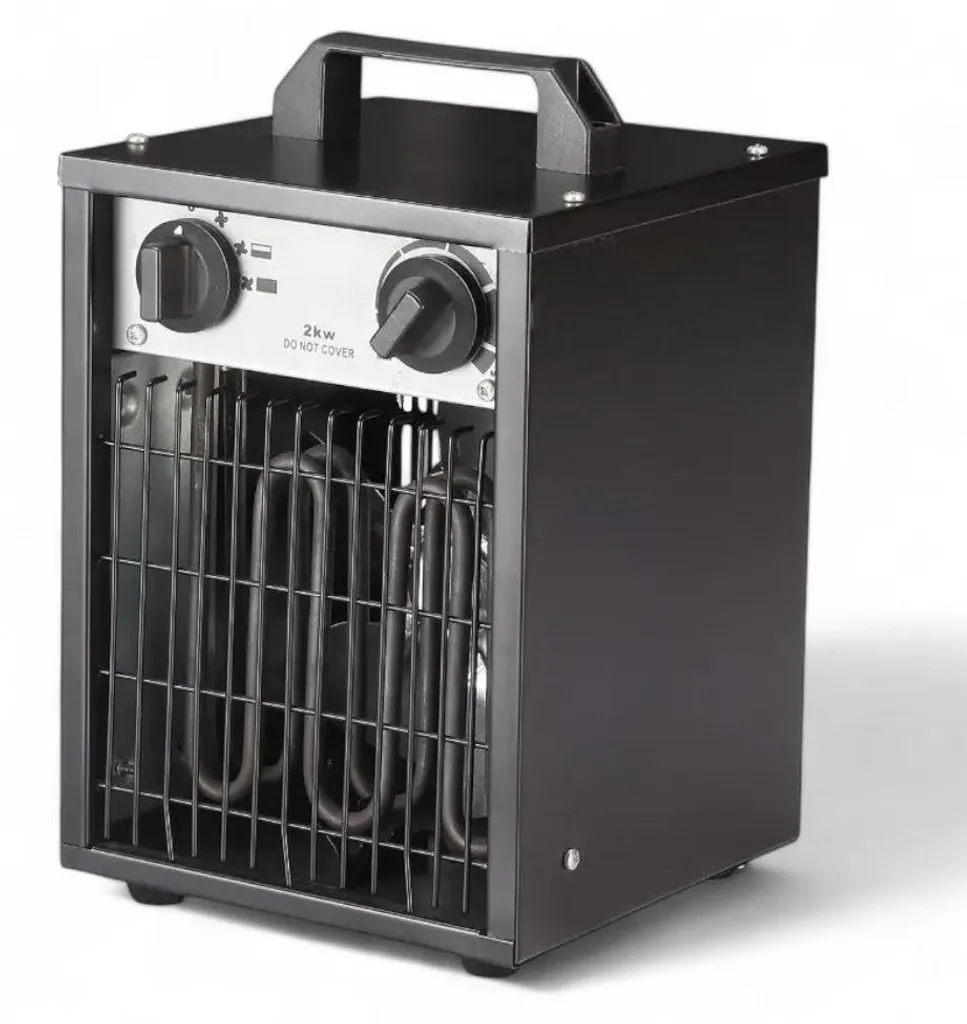 Aérotherme électrique compact 2 kW - Chauffage robuste de 35 cm de haut