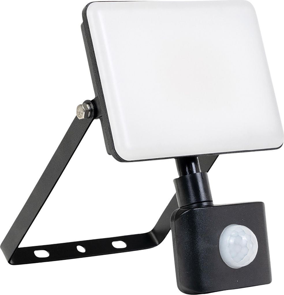 LUXULA LED-Fluter mit Bewegungsmelder, EEK: F, 50W, 5000lm, IP44, 4000K, schwarz