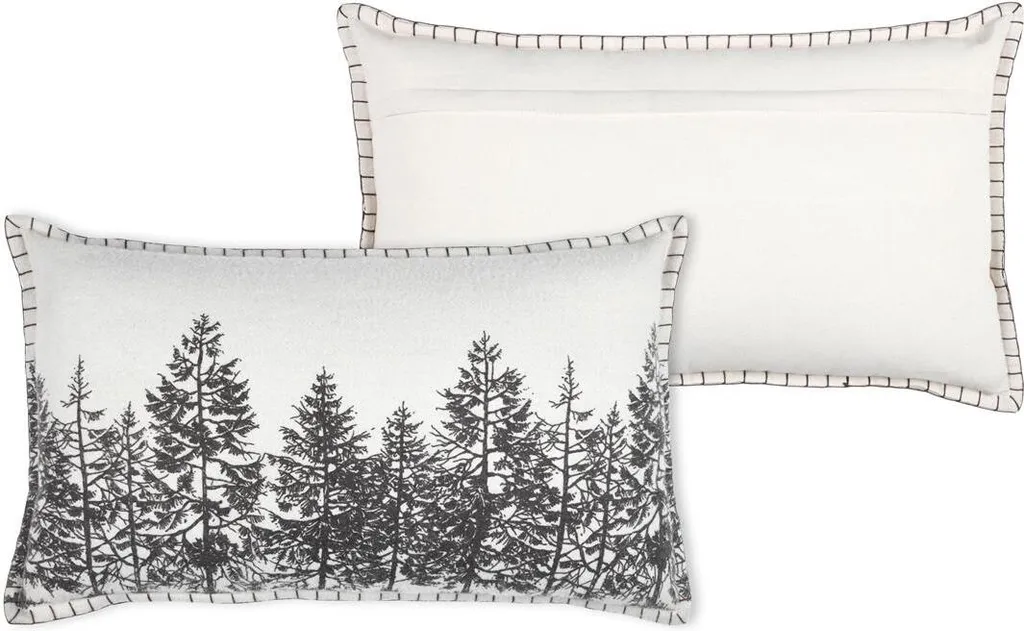 Coussin décoratif LANDRY motifs arbres 35 x 60 cm pour salon élégant