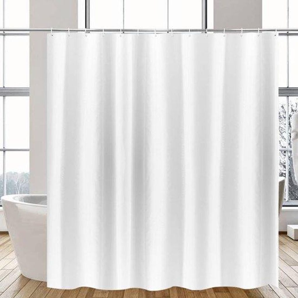 Schimmelabwehrendes Wasserdurchlässiges Tuch 200x200 Weiß, Polyester-Stoffabsperrvorhang mit Magnet, Wasserabweisendes Tuch, Waschbar in der Masc...