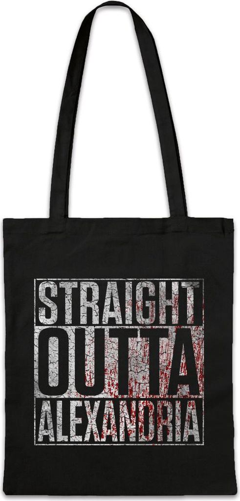 Urban Backwoods Straight Outta Alexandria, Stofftasche, Farbe: Schwarz