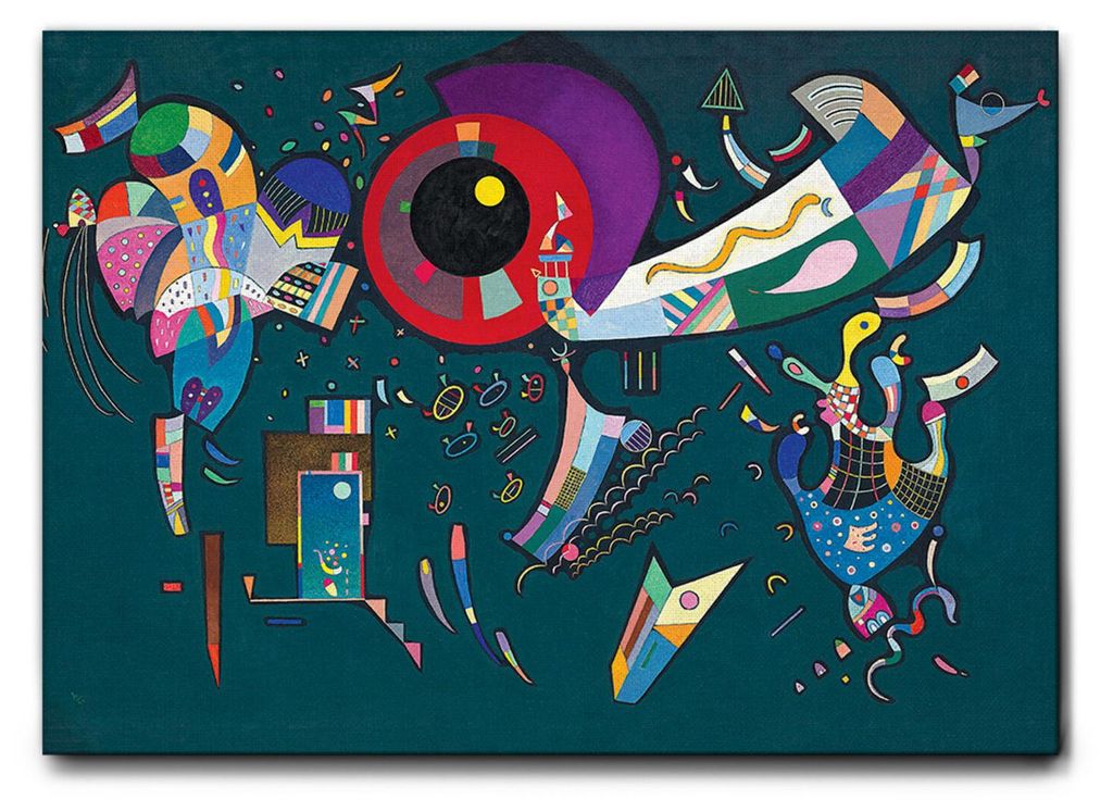 Giallobus - Um den Kreis herum - Vassily Kandinsky - 140L x 100B cm - Bild - Leinwand mit Standardrahmen