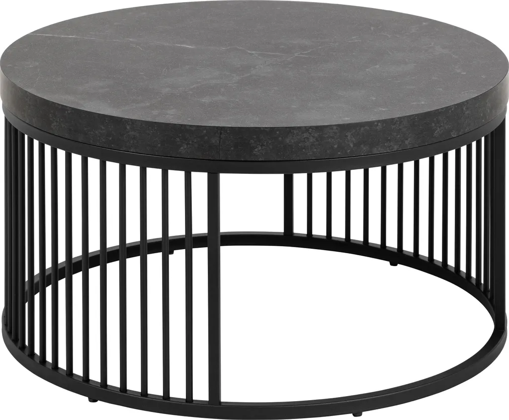 Table basse Strington noire design - Gain de place pour salon moderne