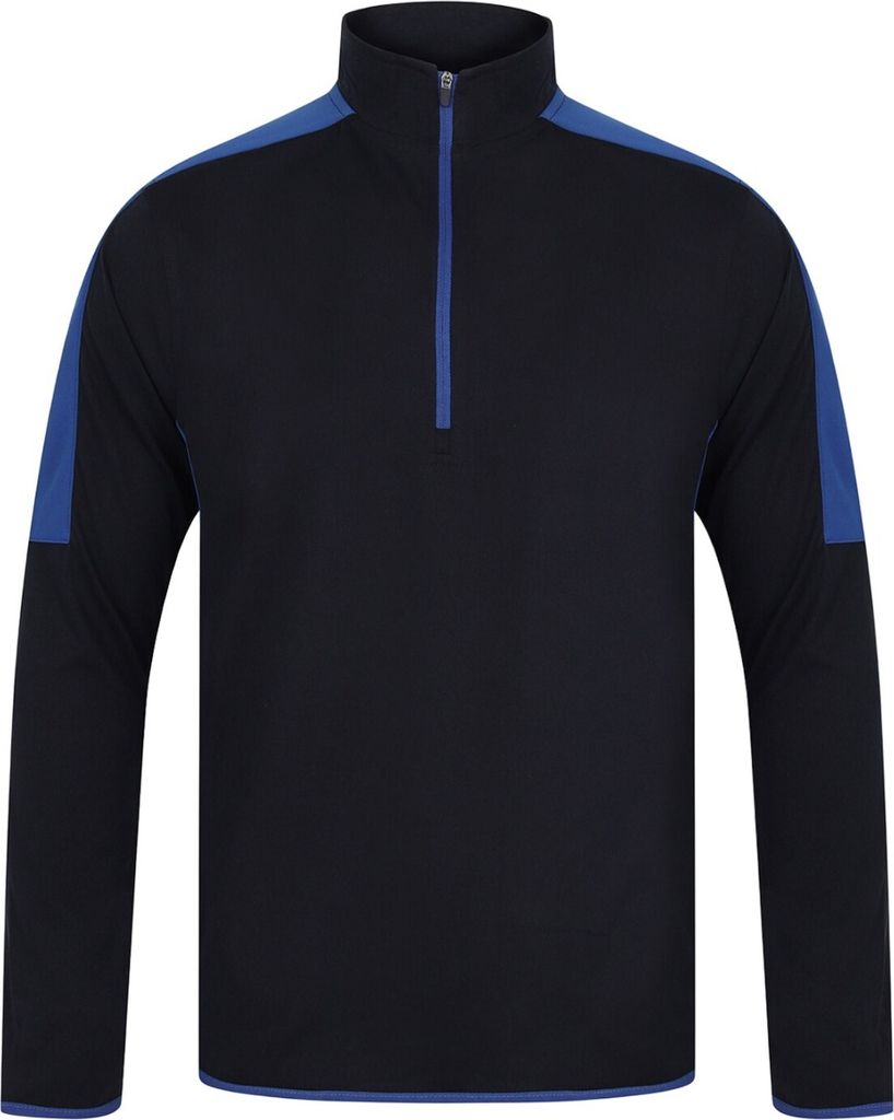 Finden & Hales - Midlayer mit kurzem Reißverschluss für Herren RW9578 (L) (Marineblau/Königsblau)