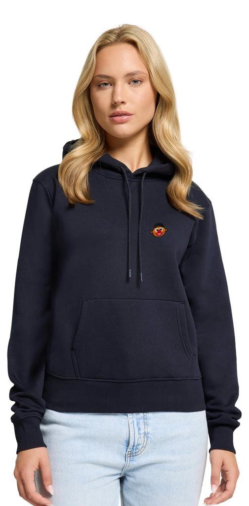 Spreadshirt Sesamstraße Ernie Als Stickmotiv Damen Premium Hoodie, XL, Navy