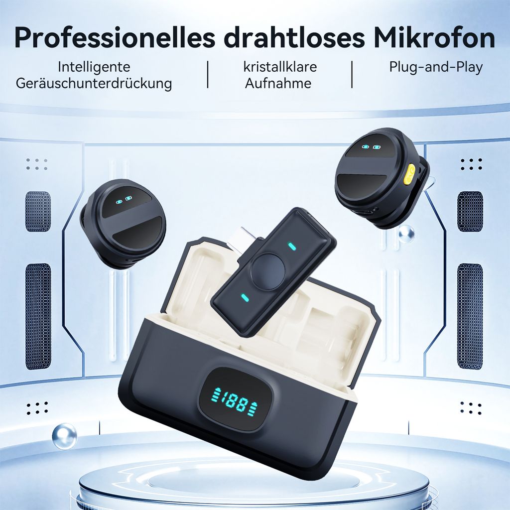 WONDEE Kabelloses Karaoke Mikrofon - Mit Bluetooth Für Kinder & Gesangsfans