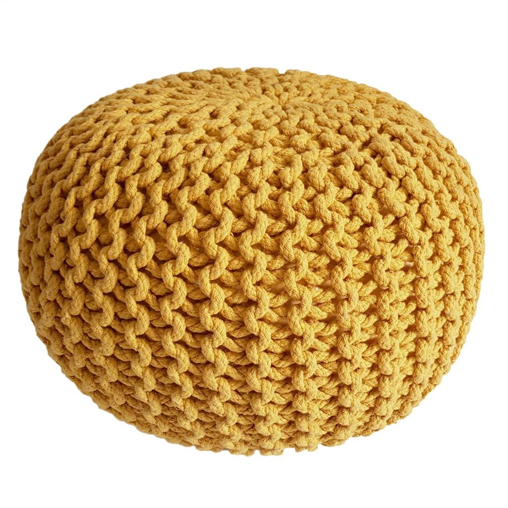 Pouf a maglia pouf seduta pouf seduta pouf a maglia grossa Immagine del prodotto 