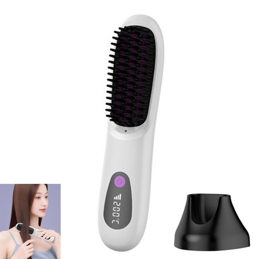 Kurzhaar-Stylingbürste, professionelle Stylingbürste,Drei Temperaturstufen für alle Haartypen,Stylingbürste speziell für kurze Haare entwickelt