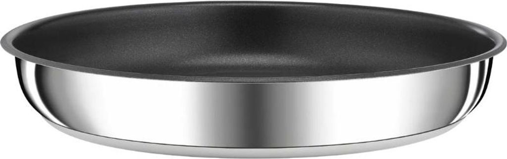 A close-up, studio shot of a frying pan.