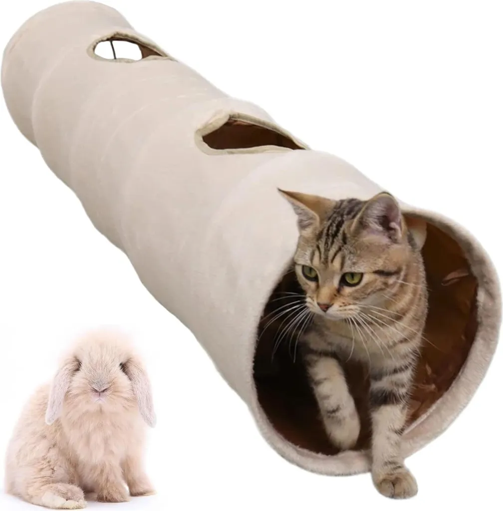 Tunnel de jeu pour animaux de petite taille, idéal enclos intérieur