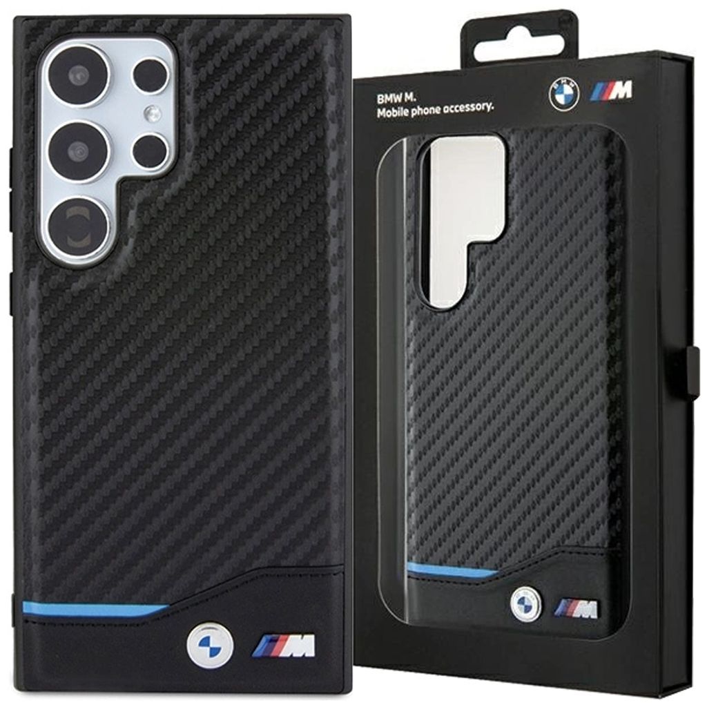 BMW Leather Carbon Blue Line - Etui Samsung Galaxy S24 Zdjęcie produktu 