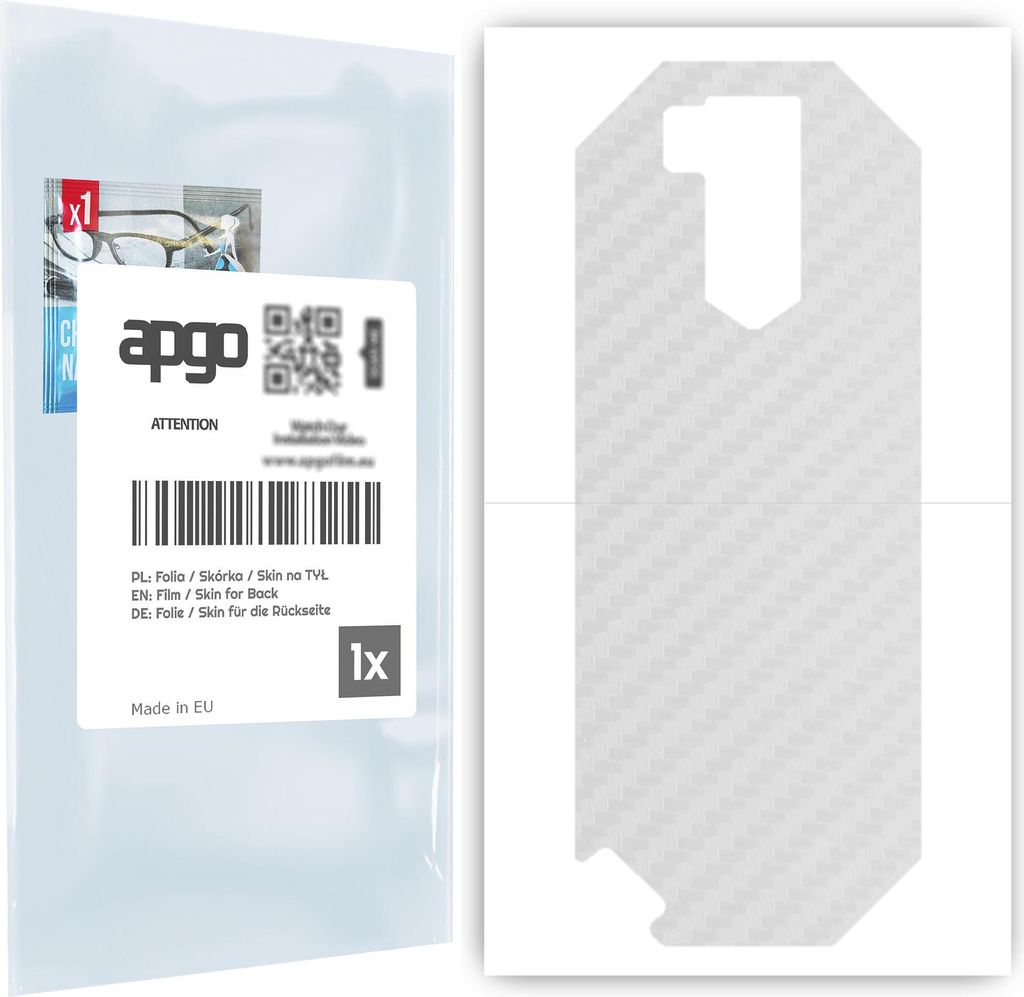 apgo Rückseite Schutzfolie für Ulefone Armor X5 Pro - Hinten Schutzfolie Carbon Transparent (durchsichtig), Rückseite Folie schützt vor Kratzer...