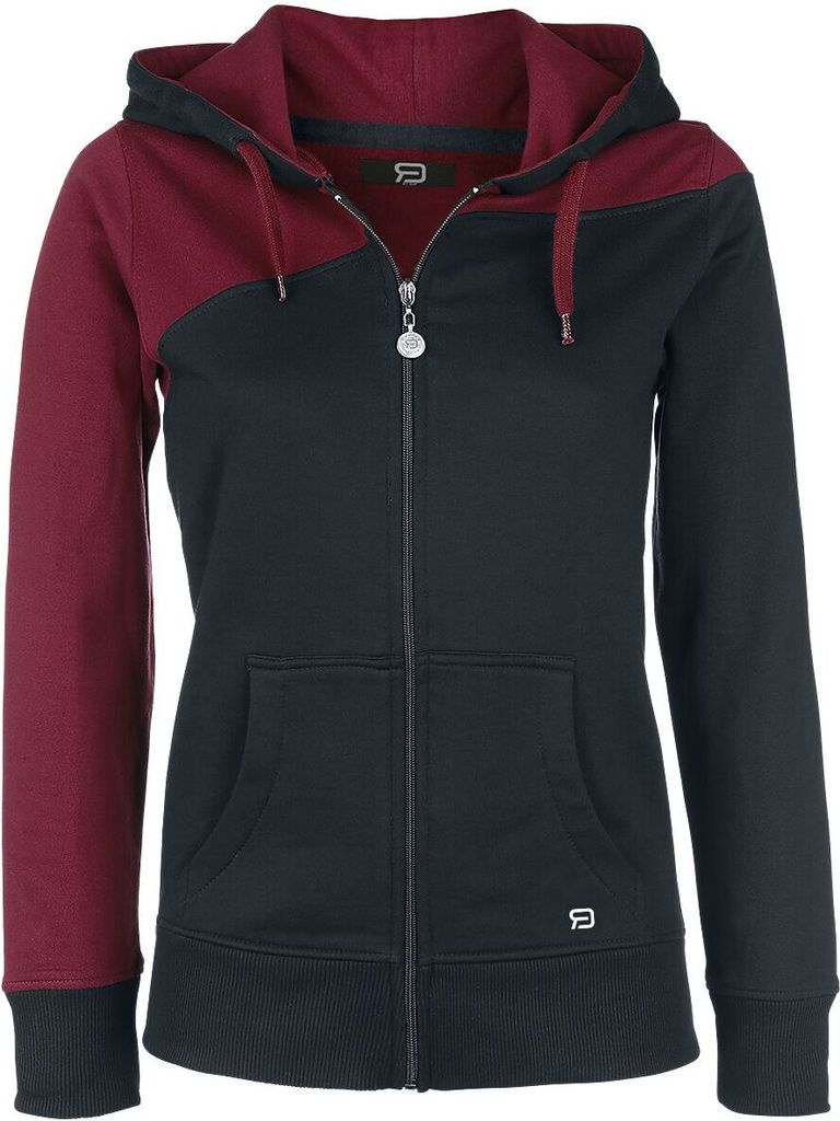 RED by EMP Damen schwarz-rotes Sweatjacke mit Kapuze 3XL Produktbild 
