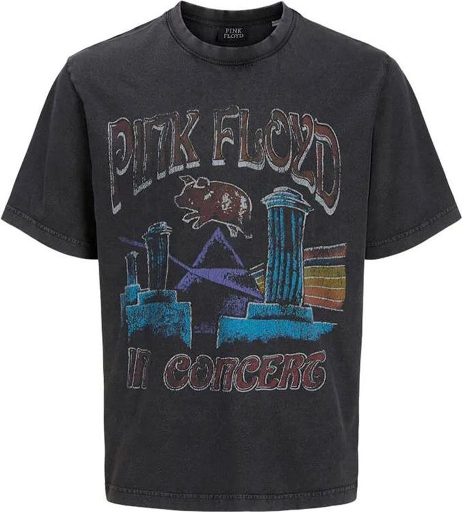 Jack & Jones Pink Floyd Styd Kurzarm-t-shirt Schwarz 2XL Herren Schwarz 2XL
