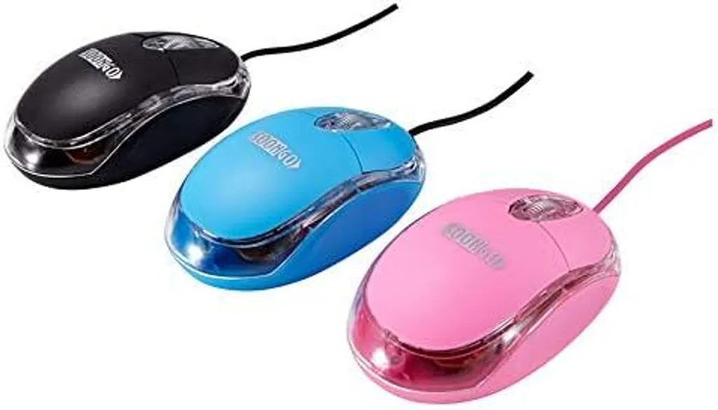 Soongo Mini Mouse Portatile Blu LED - USB Wired per Viaggi e Ufficio - 5