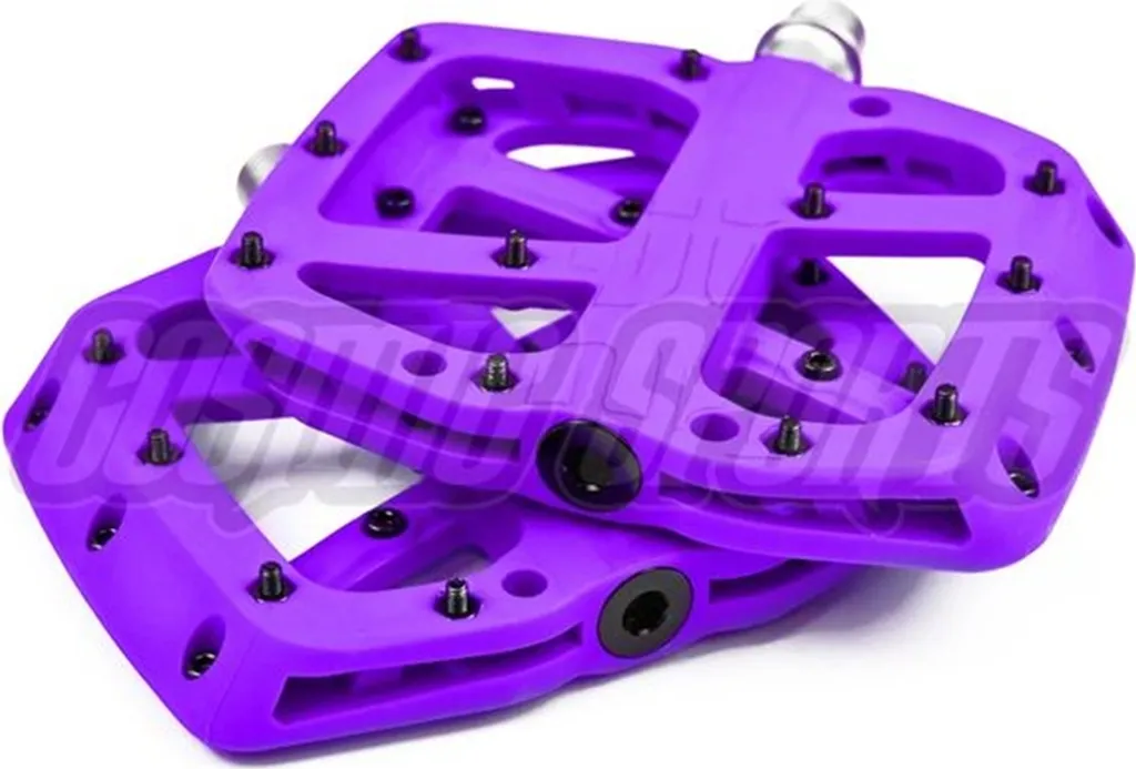 Aubergine à Pédale Plate - Modèle Ergo Pro en Aluminium Noir Robuste