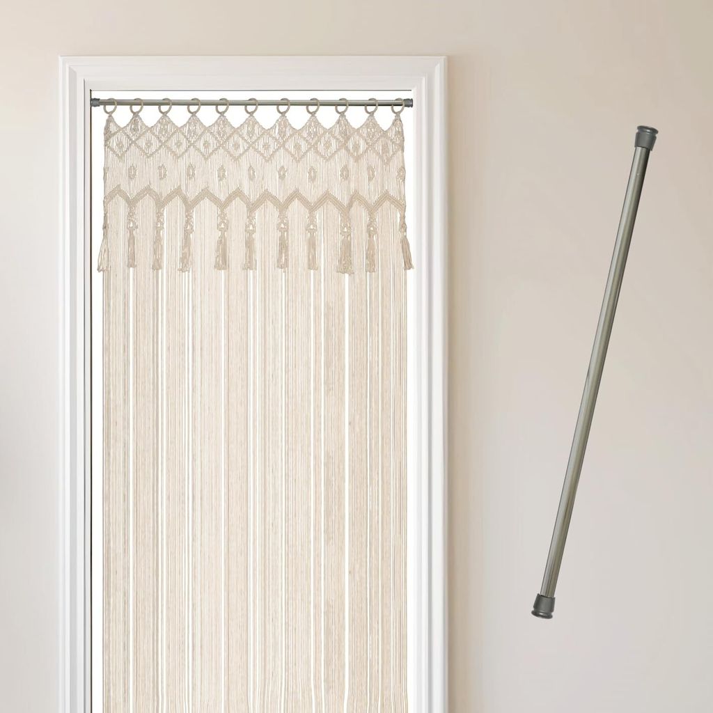 COZYOR Makramee-Vorhang, mit Holzösen Boho Vorhang Produktbild 