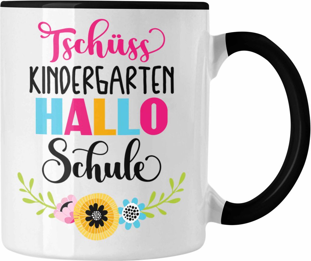 Trendation - Tschüss Kindergarten Hallo Schule Mädchen 2022 Geschenk Tasse Schulstart 1. Schultag Schuleinführung Schulanfang Geschenkidee 2022 ...