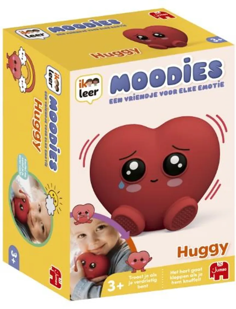 Jumbo Moodies Huggy : Peluche anti-stress pour apaiser l'anxiété enfant