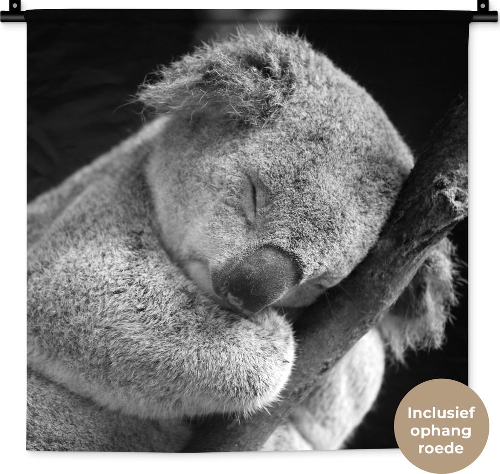 MuchoWow® Wandteppich Wandbehang Schlafender Koala auf Produktbild 