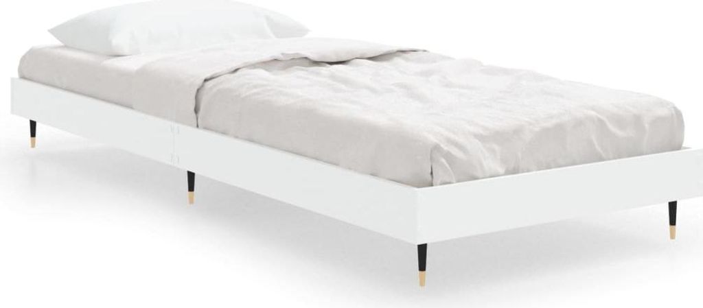 vidaXL Bettgestell Weiß 75x190 cm Holzwerkstoff Produktbild 
