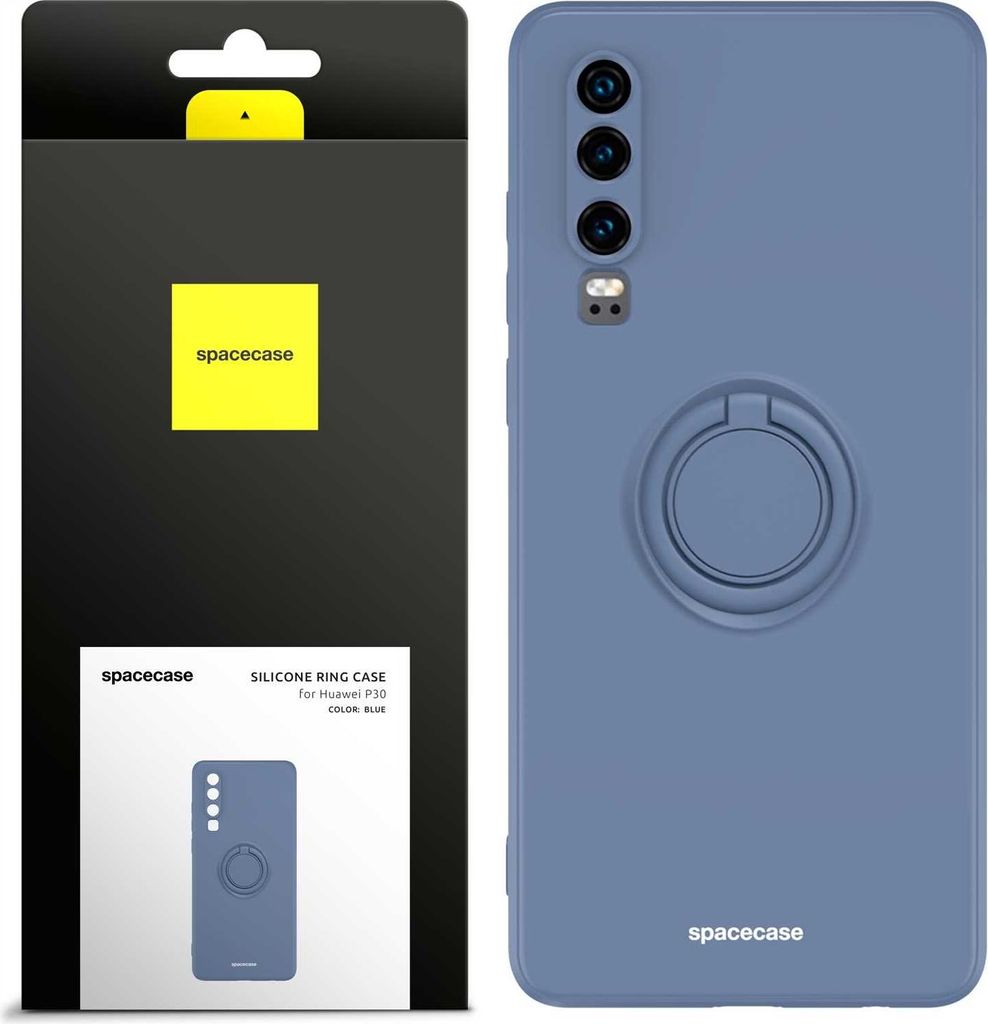 Spacecase Silikon Ring Huawei P30 blau