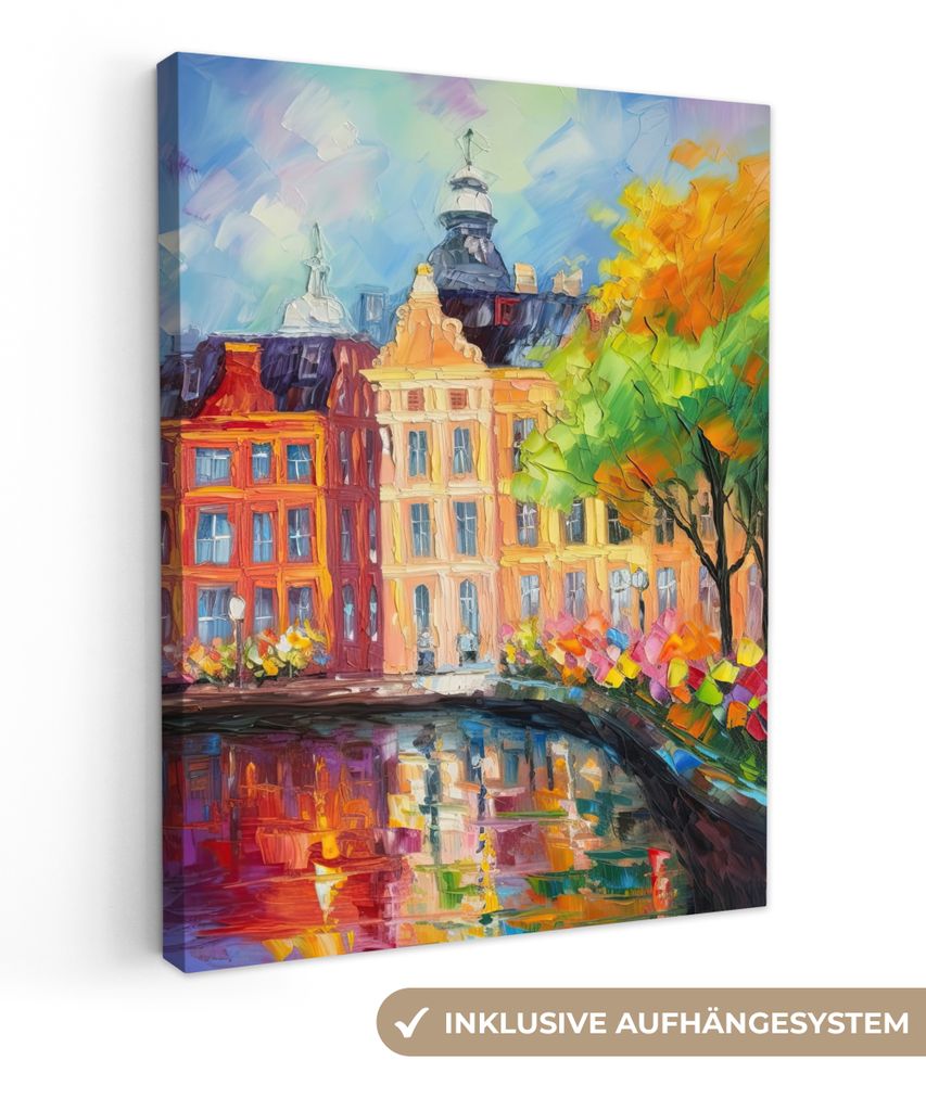 MuchoWow® - Leinwandbilder - Ölgemälde - Amsterdam - Kunst Produktbild 