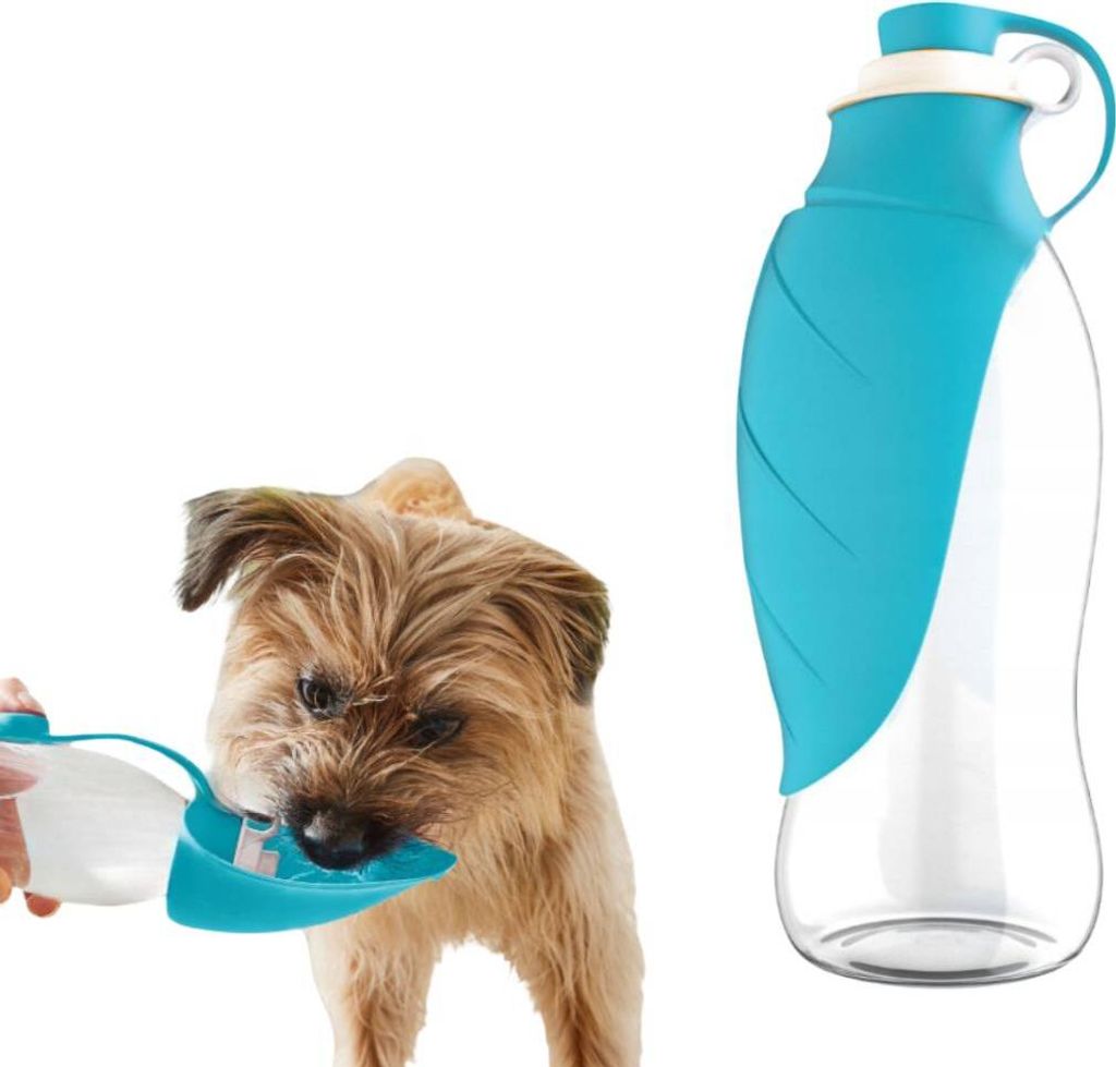 Hundewasserflasche Bidon Drinker Klappbare Schüssel Walking 550 ml Tourist