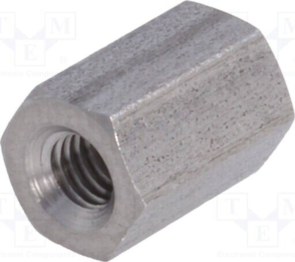 10x Distanzmuffe mit Gewinde sechskant Innengew: M3 8mm Edel 144X08 Distanzelement