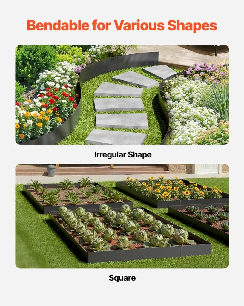 Bordure de pelouse pour délimiter le jardin - Kit métal 4 sections