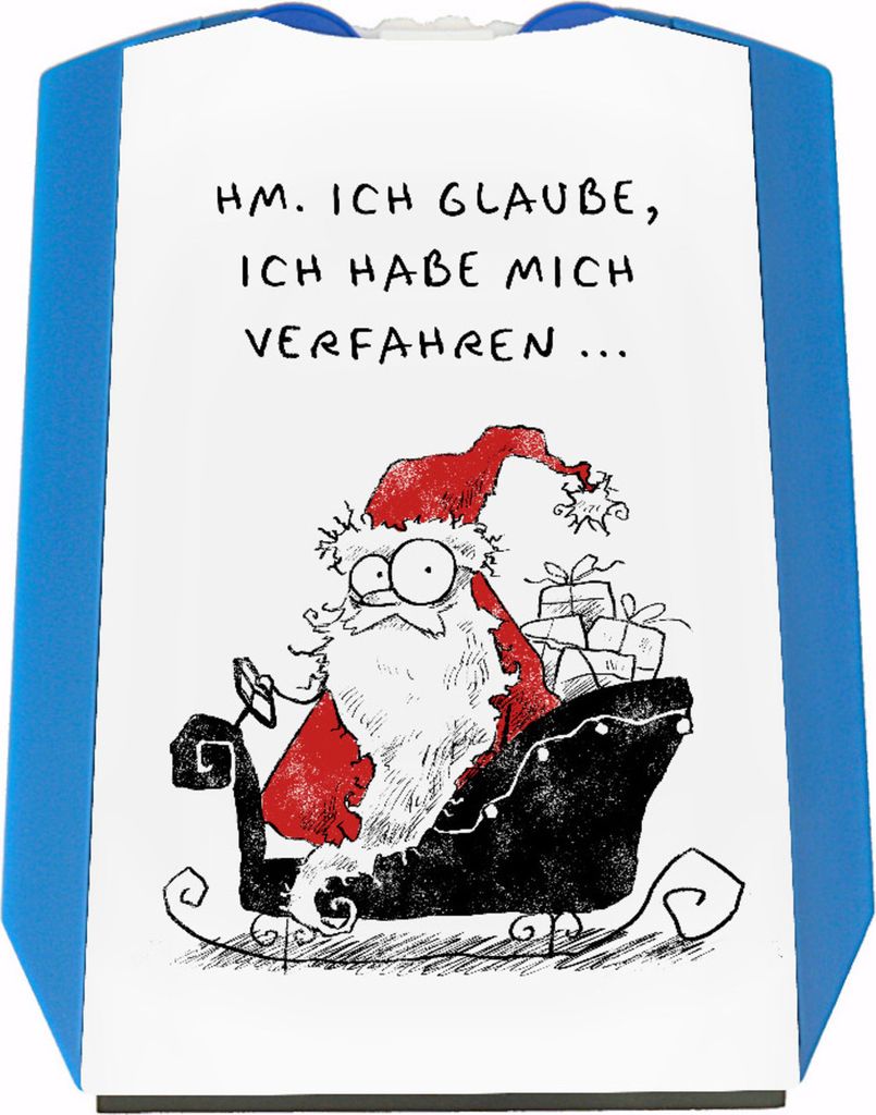 Weihnachtsmann Parkscheibe mit Spruch Ich glaube ich habe mich verfahren