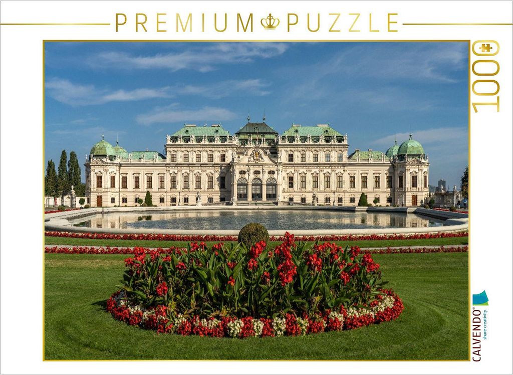 CALVENDO Puzzle Schloss Belvedere | 1000 Teile Lege-Größe 64x48cm Foto-Puzzle für glückliche Stunden