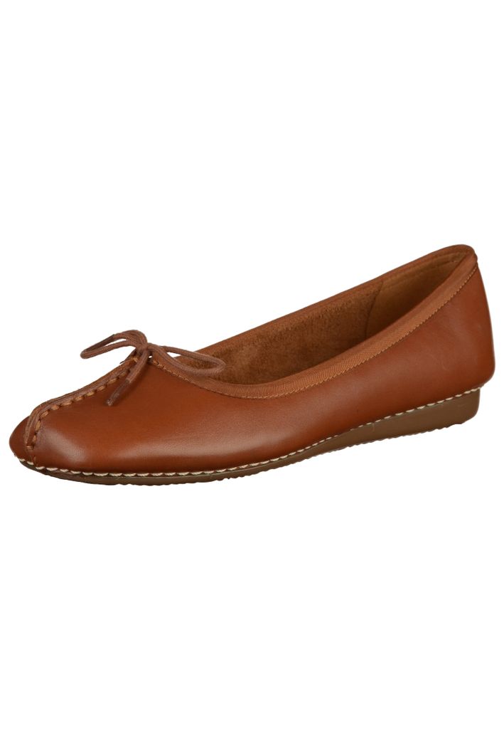 CLARKS Ballerinas Freckle Ice mit komfortabler Sohle 5234 Dark Tan Lea 35.5