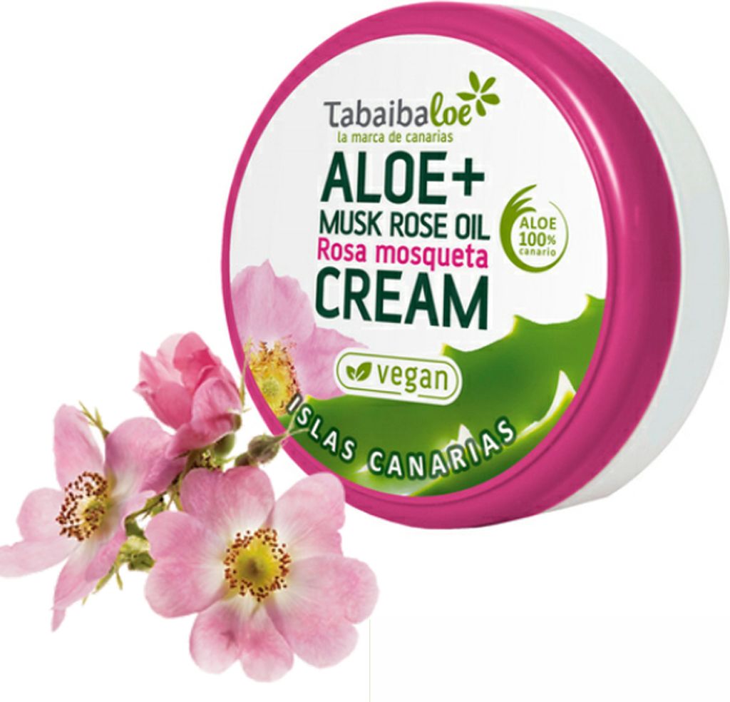 Tabaibaloe Vegan - Aloe Vera + Hagebutte Gesichts- und Produktbild 