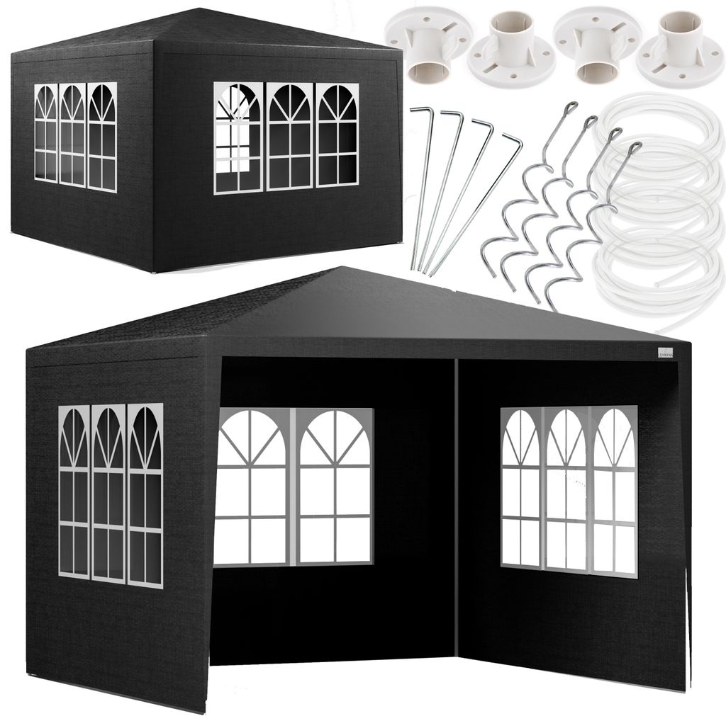 KANWOD pavilón 3x3 m TORM, nepremokavý párty stan 9m² so 4 Obrázok produktu 